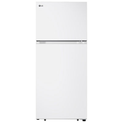 LG 28" 18 Cu. Ft. Top Freezer Refrigerator (LT18S2100W) - White Love not having handles on it
