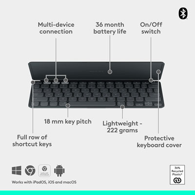 【for iPad】ロジテック KEYS-TO-GO 2 US配列 キーボード 薄さ最強】Logicool KEYS TO GO 2 for iPad レビュー。薄型持ち運び