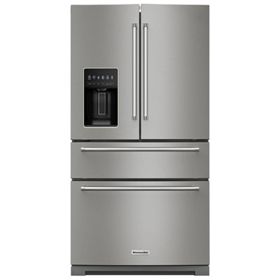 Kitchenaid 36" 26 Cu. Ft. French Door Refrigerator w/ Water & Ice Dispenser (KRMF536RPS) - Stainless [This review was collected as part of a promotion