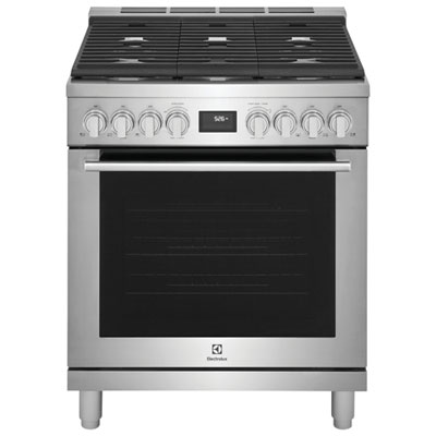 Electrolux 30" 4.6 Cu. Ft. Free-Standing True Convection Dual-Fuel Range (ECFD3068AS) - Stainless