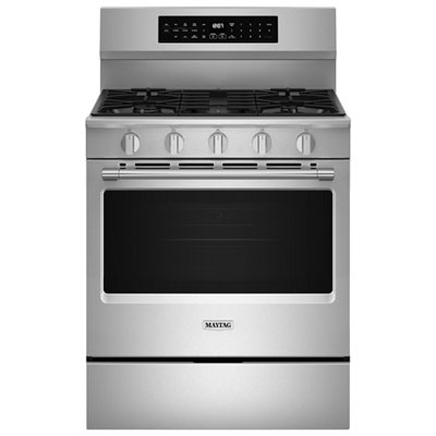 Maytag 30" 5.0 Cu. Ft. Self-Clean 5-Burner Freestanding Gas Range (MFGS8030RZ) - Stainless Steel Love how sleek it looks!!!