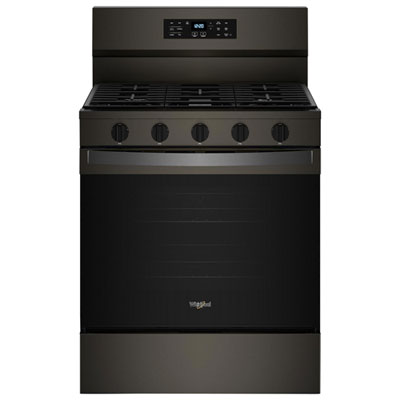 Whirlpool 30" 5.0 Cu Ft Fan Convection 5-Burner Freestanding Gas Air Fry Range (WFGS5030RV) - Black Stainless This Gas Range is Great!