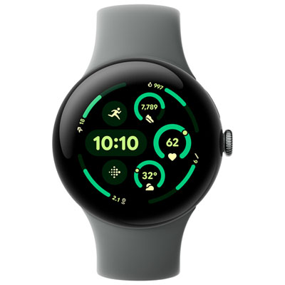 Montre Pixel Watch 3 (Lte + Gps) 45 Mm De Google Avec Boîtier En Aluminium Vert Lichen Mat Et Bracelet Sport Vert Lichen Best Pixel watch yet!