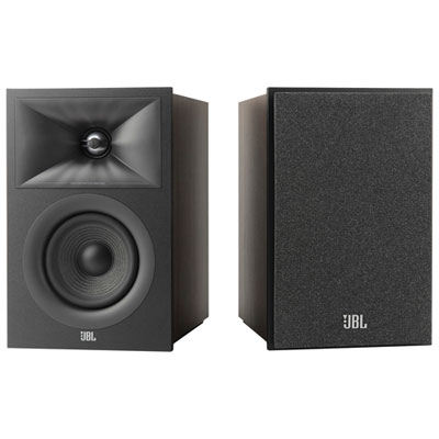 JBL Stage240B 4.5" Bookshelf Speaker - Pair - Espresso Best Buy = great deals