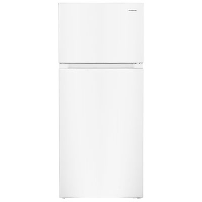 Frigidaire 28" 16 Cu. Ft. Top Freezer Refrigerator (FRTE1622AW) - White The stainless steel looks great and the no handle design is very sleek