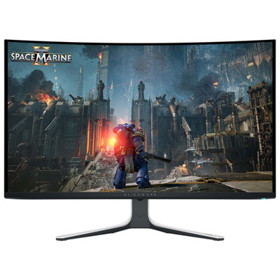 Alienware 32" 4K UHD 240Hz 0.03ms Curved QD-OLED Gaming Monitor (AW3225QF) - Lunar Light Dell with a shocker