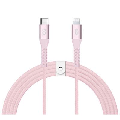 Câble Tissé Usb-C À Lightning De 1,2 M (3,9 Pi) Vibrance De Logiix (Lgx-13831) - Fard