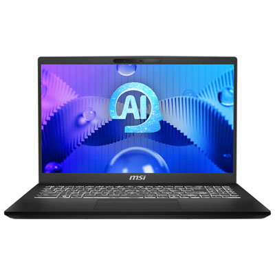 "MSI Modern 15 H 15.6"" Business Laptop - Intel Core Ultra 5-125H - 16GB DDR5 - 512GB SSD - Windows 11 Home - Classic Black"