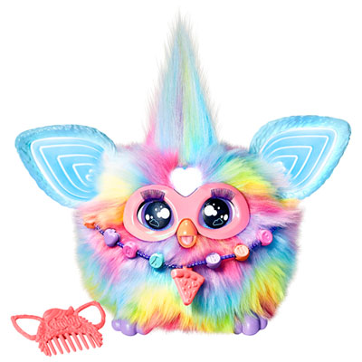 Hasbro Furby Friend Interactive Plush Toy - Tie-Dye we got the furby yesterday and she hasn’t put it down since