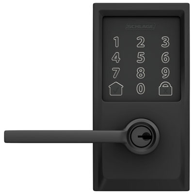 Serrure Intelligente Wi-Fi Encode Latitude De Schlage Avec Poignée À Levier - Noir Mat Best programmable lock