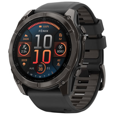 Garmin fēnix 8 51mm AMOLED Bluetooth Multisport Smartwatch - Black/Carbon Grey Best watch