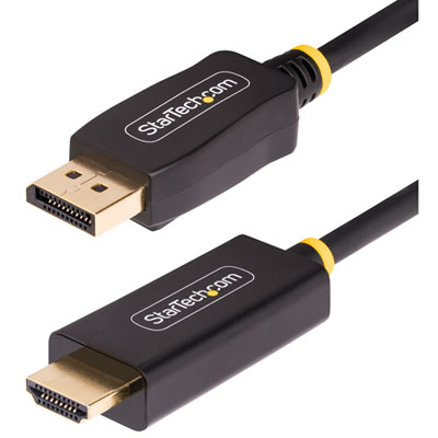 StarTech DisplayPort to HDMI Cable (6F-DP-HDMI-4K60-HDR) - Black