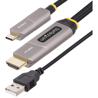 Câble Optique Actif Usb-C À Hdmi 2.0 De 15,24 M (50 Pi) De Startech (146B-Usbc-Hdmi4K-Aoc)