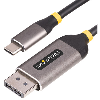 Câble Adaptateur Usb-C À Displayport De 3 M (10 Pi) De Startech (142-Usbc-Dp-8K-10F) - Noir/gris