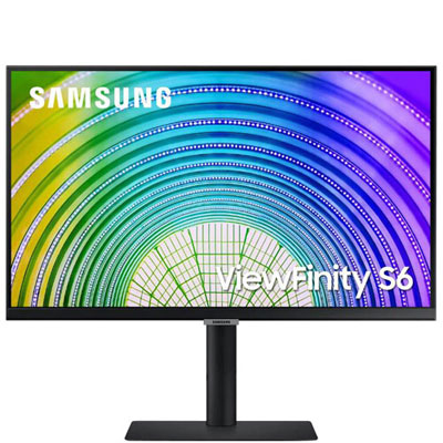 Open Box - Samsung 24" WQHD 75Hz 5ms IPS USB-C Monitor with Height Adjustable Stand (LS24A608UCNXGO)