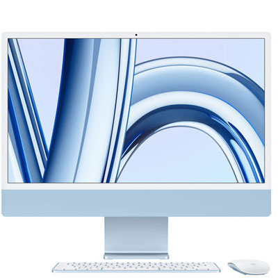 Boîte Ouverte - Imac 24 Po D'apple (Automne 2023) - Bleu (Puce M3 D'apple/processeur 10 Coeurs/ssd 256 Go/ram 8 Go) - Français