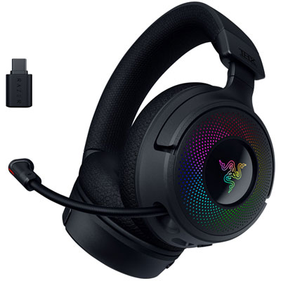 Razer Kraken V4 Pro ＆ BASE STATION V2 CH Immersive audio with Razer Kraken V4 Pro Wireless headset.
