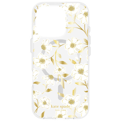 Étui En Plastique Rigide De Kate Spade New York Avec Magsafe Pour Iphone 16 Pro - Floral Ensoleillé Super Cute case, love the colors and sparkle