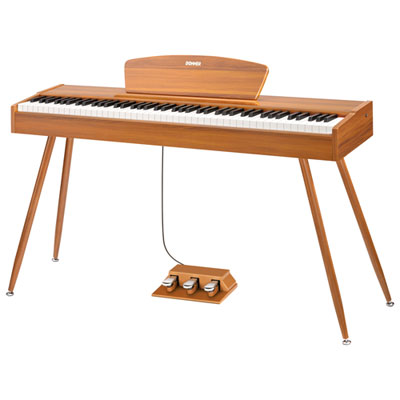 Donner DDP-80 88-Key Weighted Action Digital Piano with Stand - Wooden