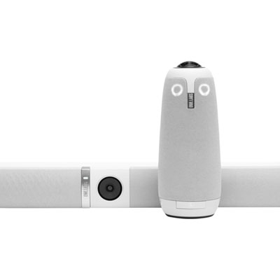 Owl Labs Meeting Owl 3 + Owl Bar Bundle (OWL-BND300-0022) - White