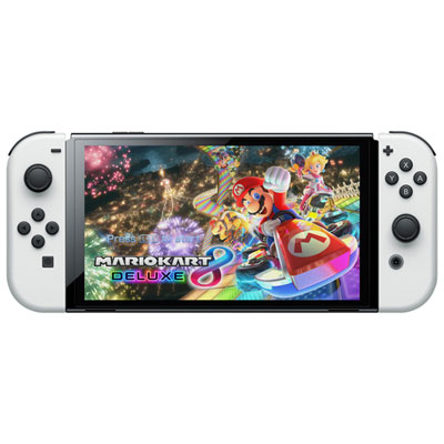 Nintendo Switch (OLED Model) Mario Kart 8 Deluxe Bundle with 12