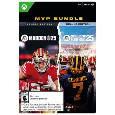 EA Sports MVP Bundle - Madden NFL 25 Deluxe Edition & College Football 25 Deluxe Edition (Xbox Series X|S) - Digital Download Both are great games