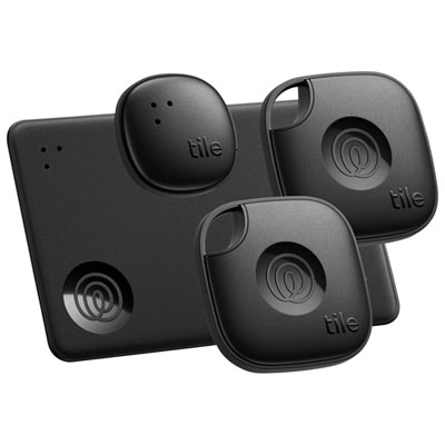 Tile Mate (2024) Bluetooth Item Tracker Essential Pack - Set of 4 - Black Great price point, works best outside, needs improvement when inside!