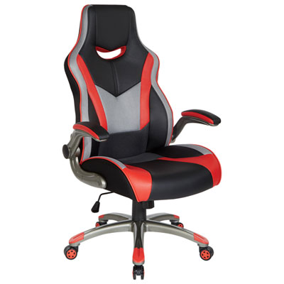 OSP Uplink Bonded Leather Gaming Chair - Black/Red/Grey Gaming Chair