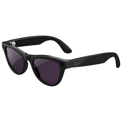Ray-Ban | Meta Skyler (Gen 1) Glasses with AI, Photo, Video, Audio & Messaging - Shiny Black/Clear to Amethyst Transitions