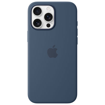 Apple Silicone Fitted Hard Shell Case with MagSafe for iPhone 16 Pro Max - Denim