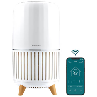 Purificateur D'air Intelligent Wi-Fi 3-En-1 T200 De Homedics Avec Filtre Hepa Love love love