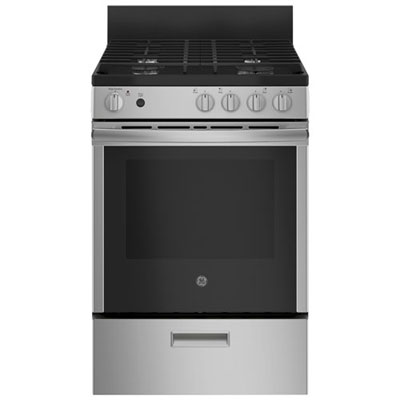 "Open Box - GE 24"" 2.9 Cu. Ft. Free-Standing Gas Range (JCGAS640RMSS) - Stainless Steel - Scratch & Dent"