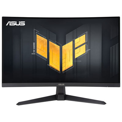 Open Box - ASUS TUF 27" FHD 180Hz 1ms GTG Curved VA LED FreeSync Gaming Monitor (VG27VQ3B) - Black 