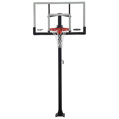 "Lifetime 60"" Bolt Down Tempered Glass Portable Basketball System"