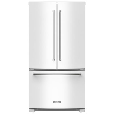 KitchenAid 36" 20 Cu. Ft. French Door Refrigerator with Water Dispenser (KRFC136RWH) - White Great refrigerator