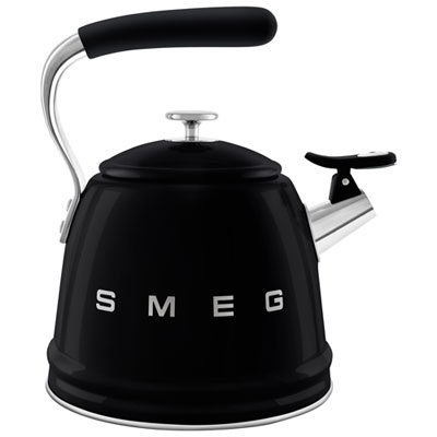 Bouilloire De Cuisinière Années 50 De Smeg - 2,3 L - Noir/acier Inoxydable