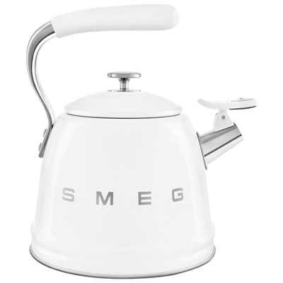 Smeg 50's Style Stovetop Kettle - 2.3L - White/Stainless Steel