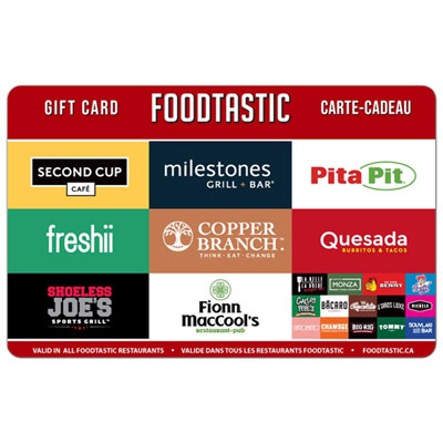 Carte-Cadeau Foodtastic - 200 $ - Téléchargement Numérique