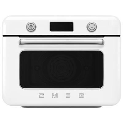 Smeg 10-in-1 Countertop Combination Air Fryer Toaster Oven with Steam - 1.05 Cu.Ft./29.7L - White