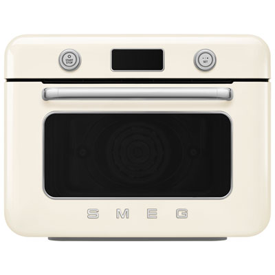 Four Friteuse À Air Chaud Combiné De Comptoir 10-En-1 Avec Vapeur De Smeg - 29,7 L/31,4 Pte - Crème