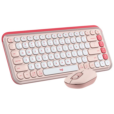 Logitech POP Bluetooth Optical Keyboard & Mouse Combo - Rose/Off-White - English Love my new keyboard! Fits just right on my desk and perfect for typing