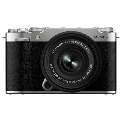 Appareil Photo Sans Miroir X-M5 De Fujifilm Avec Objectif Xc Ois Pz De 15-45 Mm - Argenté