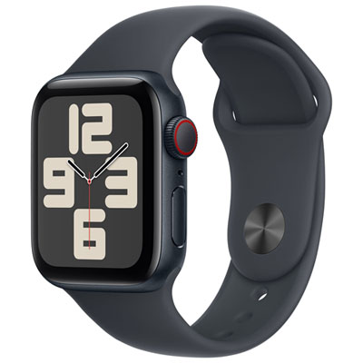 Apple Watch Se (Gps + Cellulaire) Avec Boîtier De 40 Mm En Aluminium Minuit Et Bracelet Sport Minuit Par Koodo - Moyen/grand - Paiement Balance Mensuel