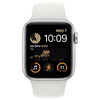 Apple Watch Se (Gps + Cellulaire) Avec Boîtier De 40 Mm En Aluminium Argenté Et Bracelet Sport Blanc Par Koodo (2022) - Paiement Balance Mensuel