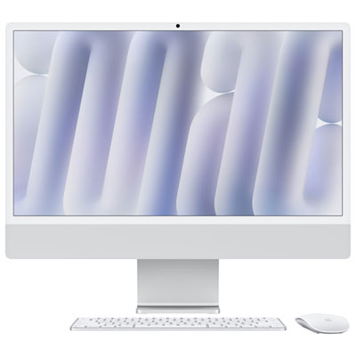 Imac À Écran Nanotexturé De 24 Po D'apple (Automne 2024) - Argenté (Puce M4 D'apple/processeur Graphique 10 Coeurs/ram 16 Go/ssd 256 Go) - Français