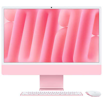 "Apple iMac 24"" (Fall 2024) - Pink (Apple M4 Chip / 8-Core GPU / 16GB RAM / 256GB SSD) - English"