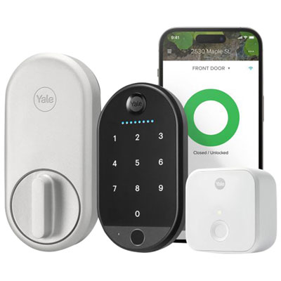 Yale Approach Lock KeyTouchscreen Wi-Fi Smart Lock with Biometric Keypad - Silver