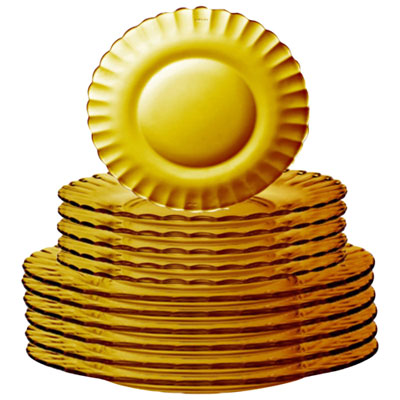 Duralex Le Picardie 12-Piece Tempered Glass Dinnerware Set - Amber