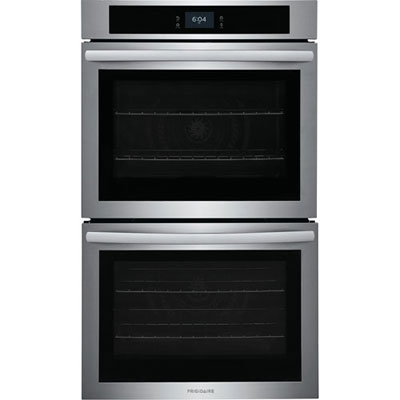 "Open Box - Frigidaire 30"" 10.6 Cu. Ft. Double Self-Clean Electric Wall Oven (FCWD3027AS) -Scratch & Dent"