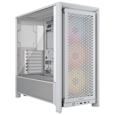 Corsair Frame 4000D ARGB Mid-Tower ATX Computer Case - White